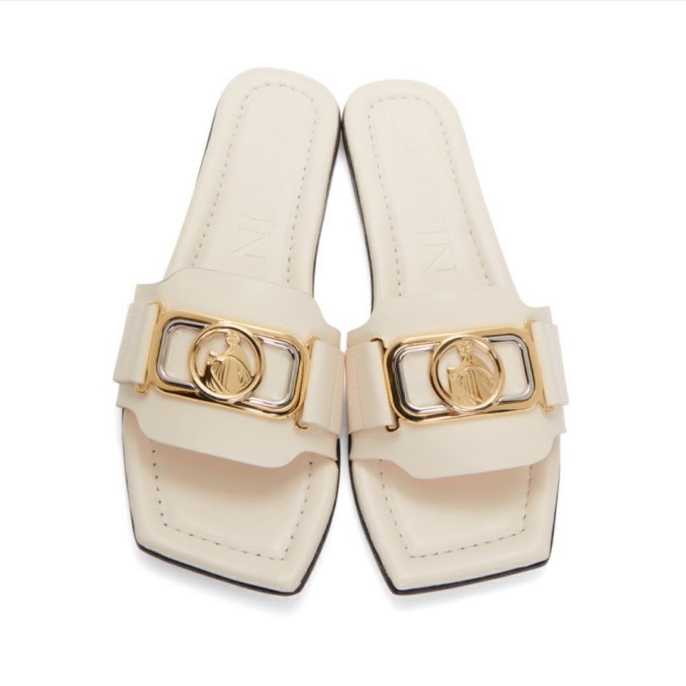 LANVIN SWAN Slides BRAND NEW